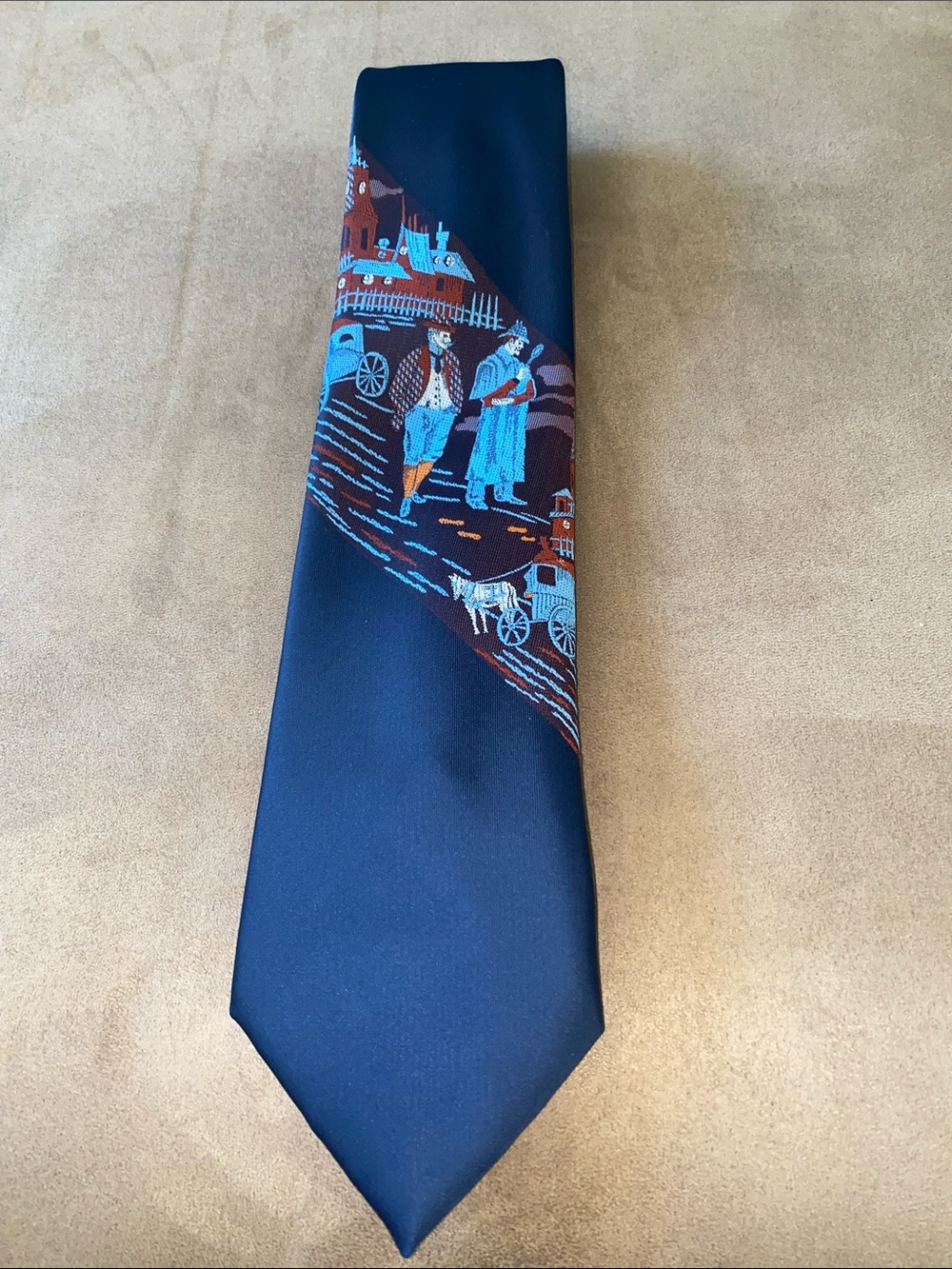 Wembley Vintage Navy Tie.